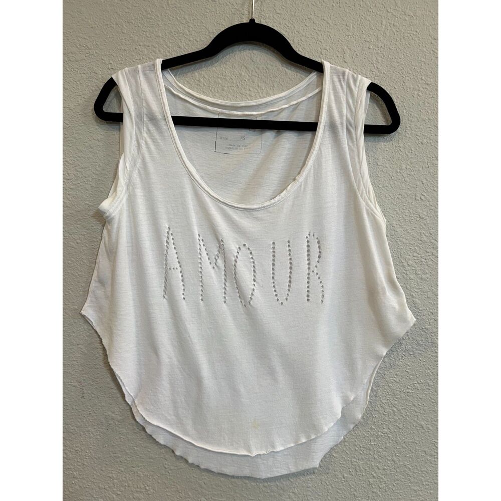 #970 Free People We The Free Tank Top White Amour Size XS - Picture 3 of 6